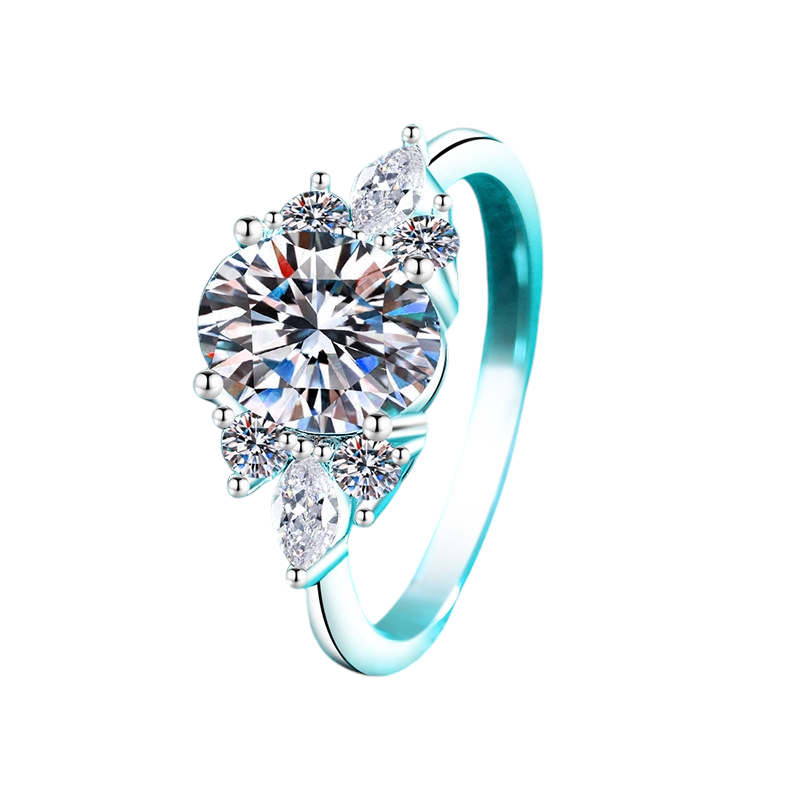 Hayesaura | Luxurious Oval Halo Moissanite Quiet Luxury Cocktail Ring
