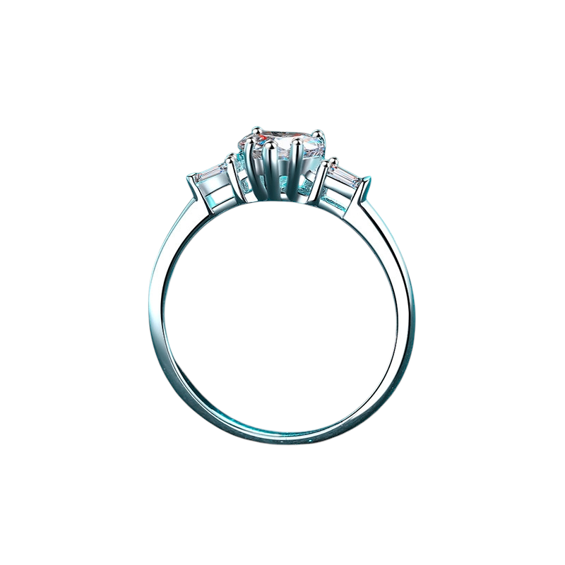 Hayesaura | Cyber Y2K Heart-Shaped Moissanite Proposal Ring