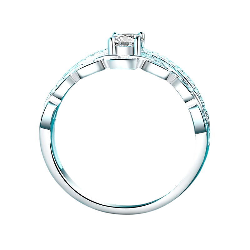Hayesaura | Acubi Style Double-Layer Chain Link Moissanite Band | Cyber Y2K Minimalist Ring