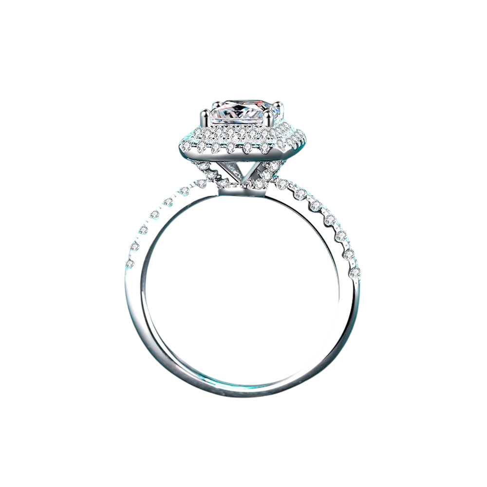 Hayesaura | Luxurious Western Princess Square Cut Moissanite Ring