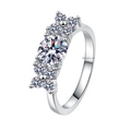 Hayesaura | Parisian Chic Minimalist Starry Sky Moissanite Band | Elegant Daily Commute Ring
