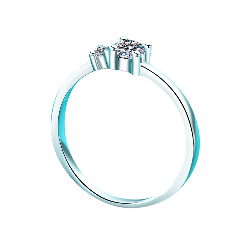 Hayesaura | Clean Fit Delicate Full Moissanite Stacking Band | Office Siren Daily Commute Ring