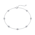 Hayesaura | Acubi Style Platinum-Plated Bubble Bezel Moissanite | High-Cold Fluid Bracelet