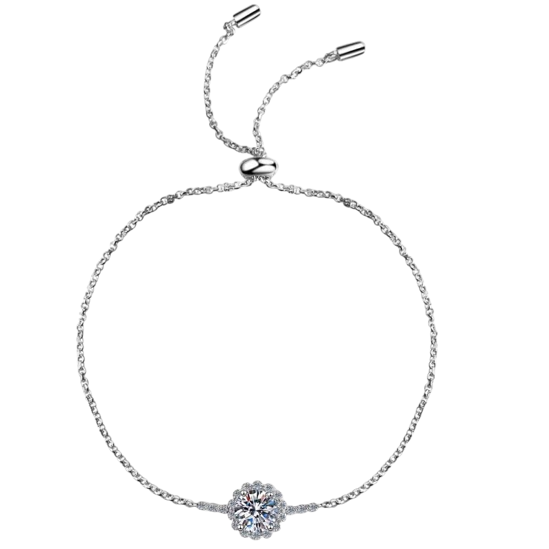 Hayesaura | Stars Holding Moon 18K Plated Bezel Moissanite | Quiet Luxury Bridal Bracelet