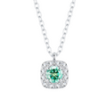 Hayesaura | Regal Heritage 18K Plated Emerald Cut Moissanite | Old Money Evening Pendant
