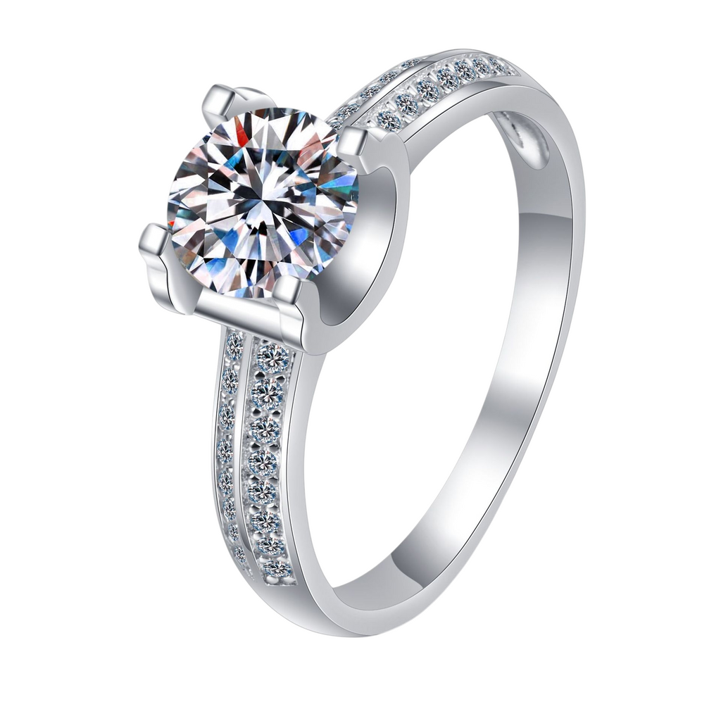 Hayesaura | Bull Head Pave Halo Cluster Elegant Moissanite Ring