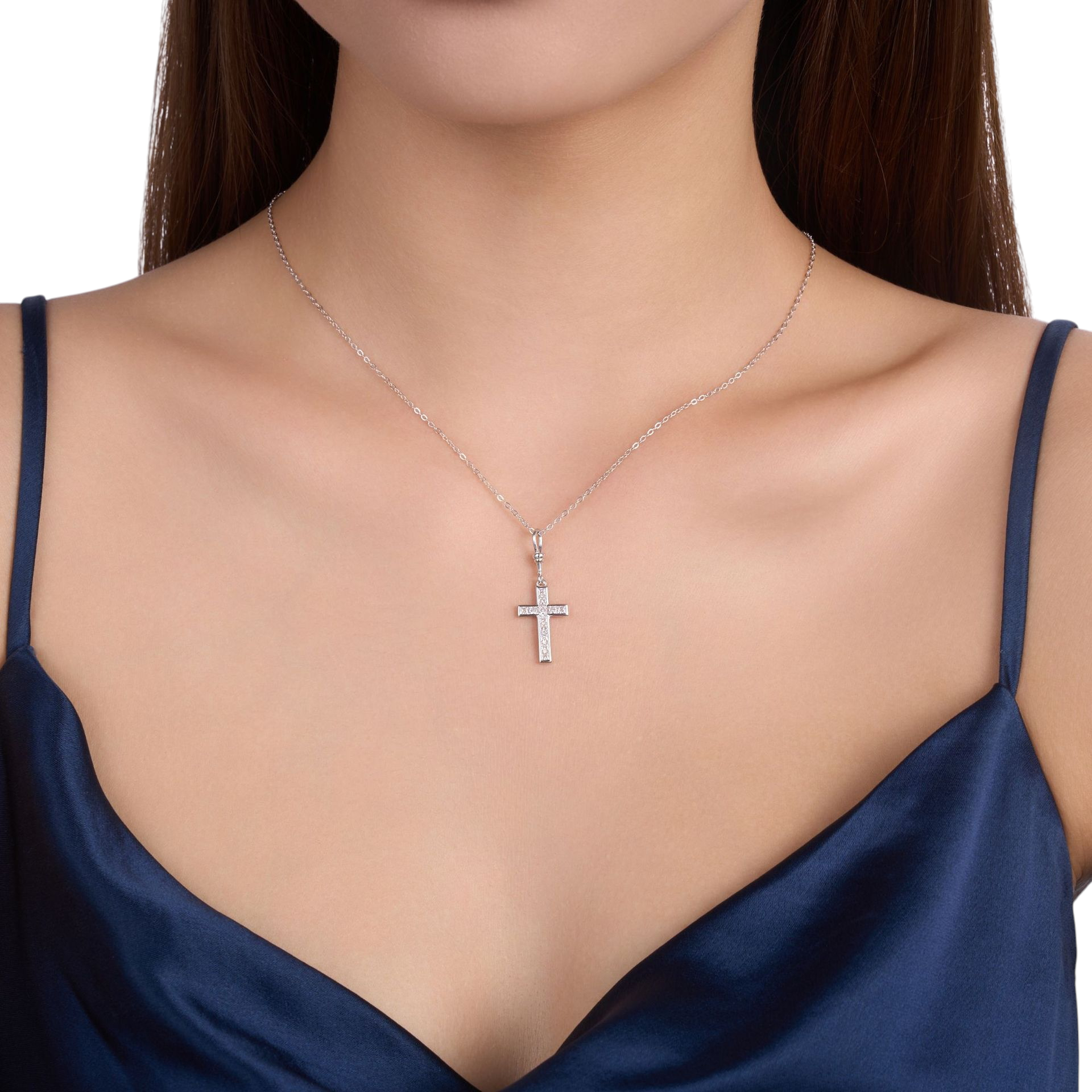 Hayesaura | Acubi Style 18K Plated Niche Cross Moissanite | Rebellious Street Couture Chain