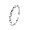 Hayesaura | Water Ripple Textured Full Moissanite Eternity Band