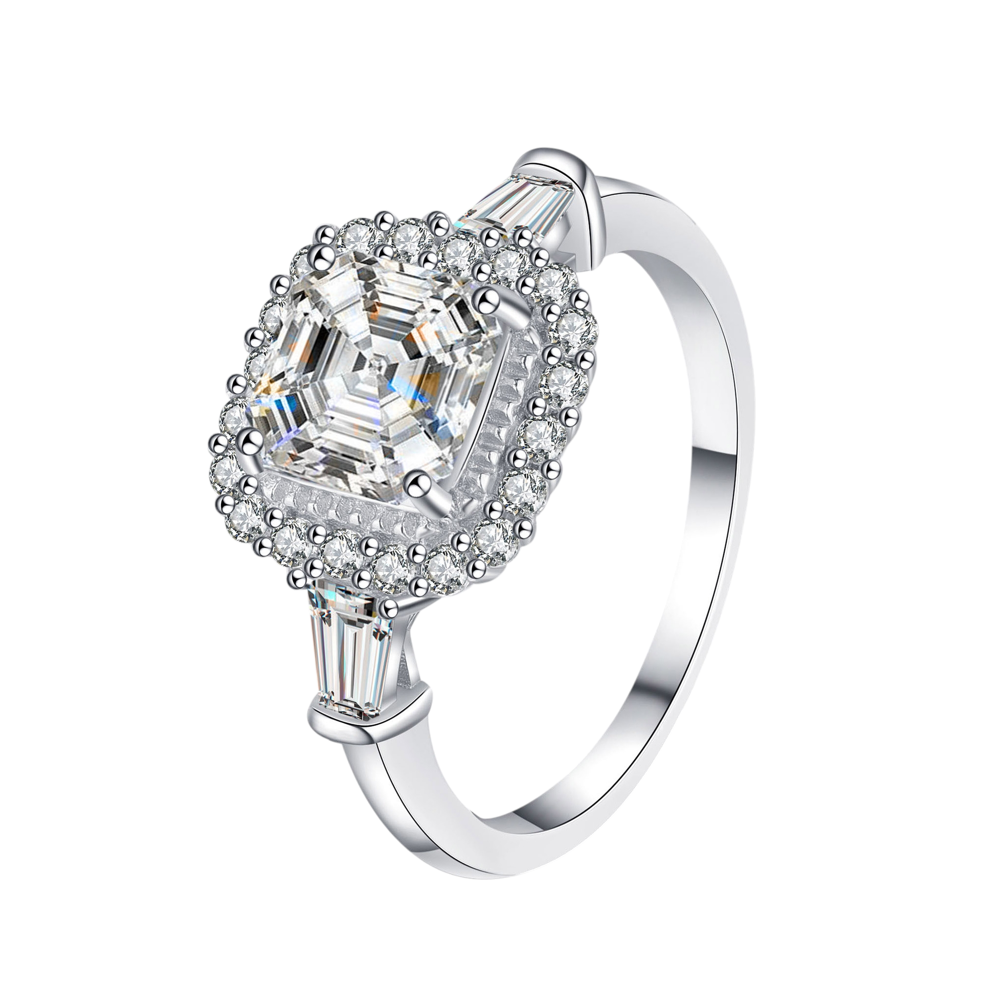 Hayesaura | Beveled Asscher Cut Luxury Moissanite Statement Ring