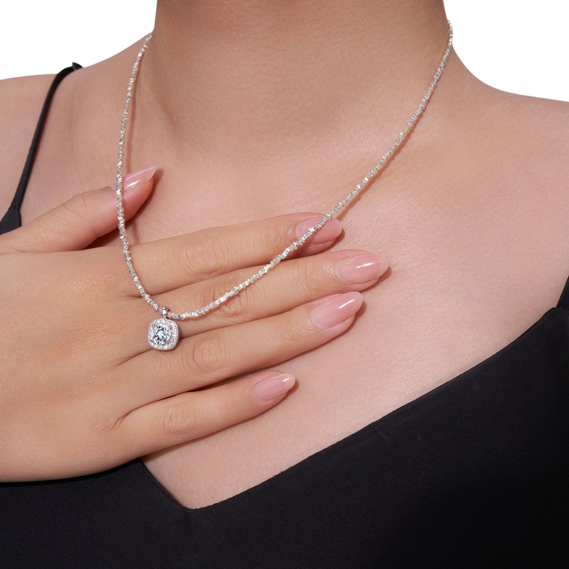 Hayesaura | Timeless Classic 18K Plated Four-Prong Moissanite | Quiet Luxury Proposal Pendant