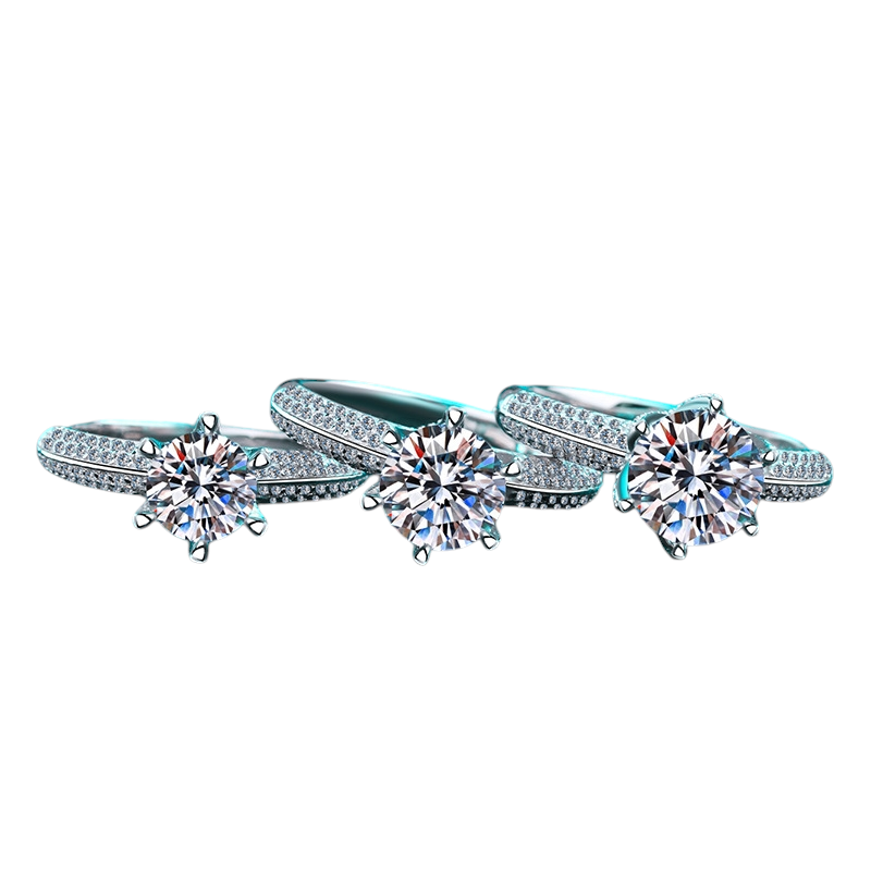 Hayesaura | Classic Half-Eternity Micro-Pave Moissanite Stacking Band
