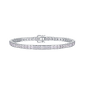 Hayesaura | Unisex Platinum-Plated Classic Moissanite Tennis Bangle | Old Money Quiet Luxury Piece