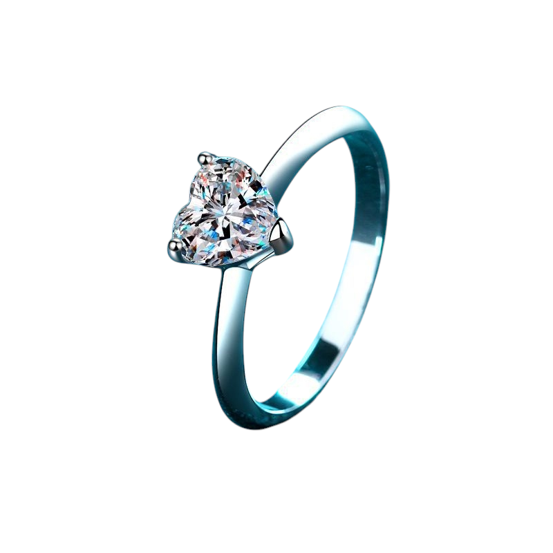Hayesaura | Heteromorphic Asymmetric Heart Moissanite Ring