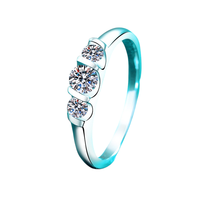 Hayesaura | Sculptural Wave Asymmetric Full Moissanite Band
