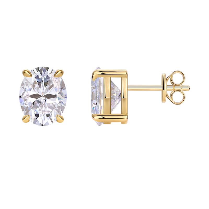 Hayesaura | Vintage Glamour 18K Gold Plated Oval Cut Artistry Drops | Old Money Heritage Statement Earring
