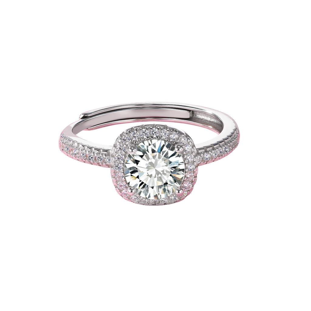 Hayesaura | Office Siren Full-Set Pave Moissanite Stacking Band | High-Cold Minimalist Essential