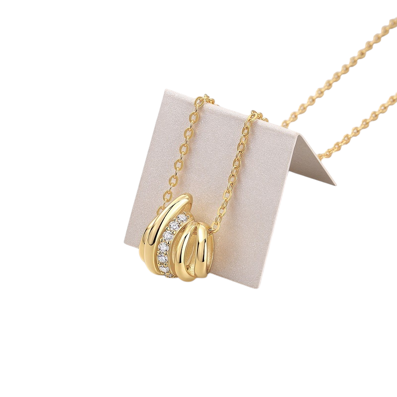 Hayesaura | Liquid Metal 18K Plated Fluid Tassel Moissanite | Cyber Y2K High-Cold Statement Chain