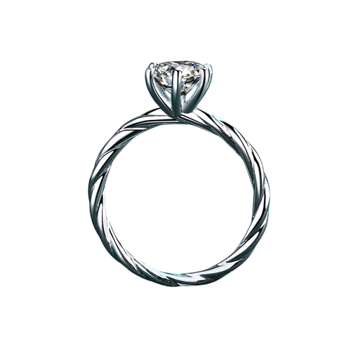 Hayesaura | Cyber Y2K 18K Plated Twisted Braided Moissanite Ring | Acubi Style Daily Stacking Band