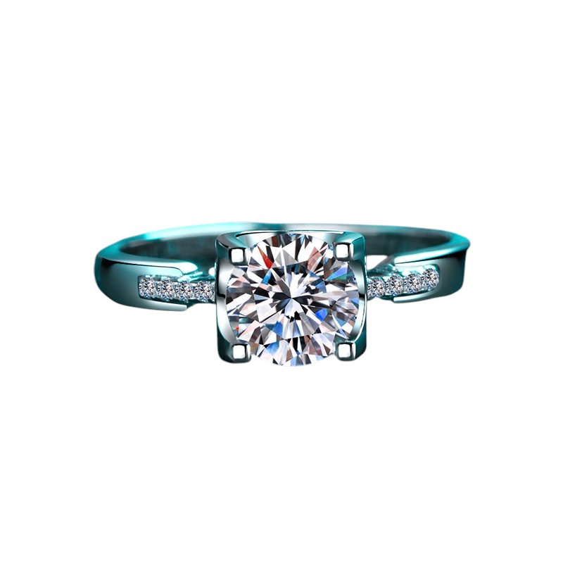 Hayesaura | T-Style Bull Head Premium Moissanite Solitaire Ring