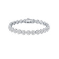 Hayesaura | Gothic Romance Encrusted Floral Moissanite | Vintage Grunge Street Tennis Bracelet