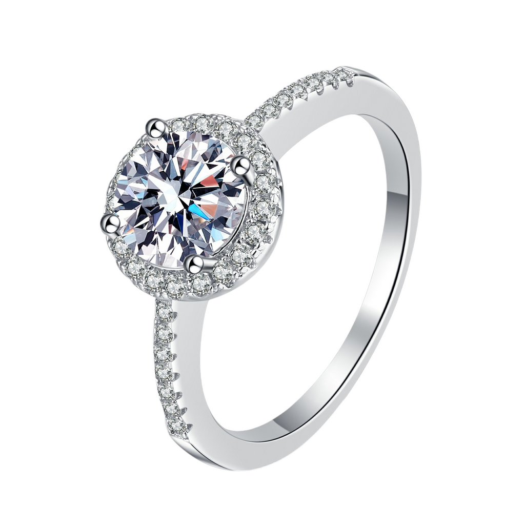 Hayesaura | Low-Key Bezel-Set Micro-Pave Moissanite Euro Band