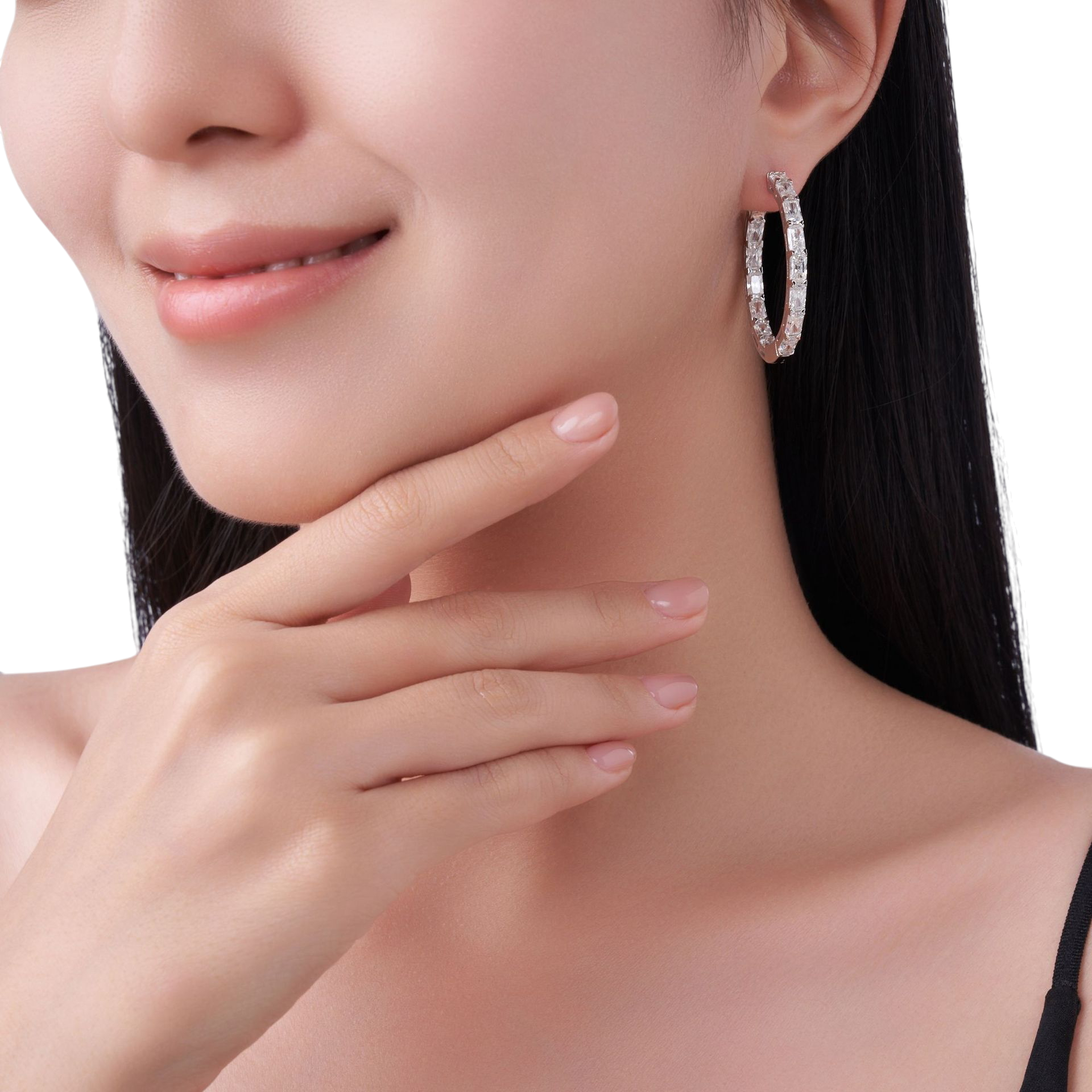 Hayesaura | Minimalist Architecture O-Ring Eternity Hoops | Office Siren Daily Ear-Clasp
