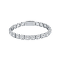 Hayesaura | Industrial Grunge Square Princess-Cut Hip-Hop Moissanite Bangle | Cyber Y2K Street Statement