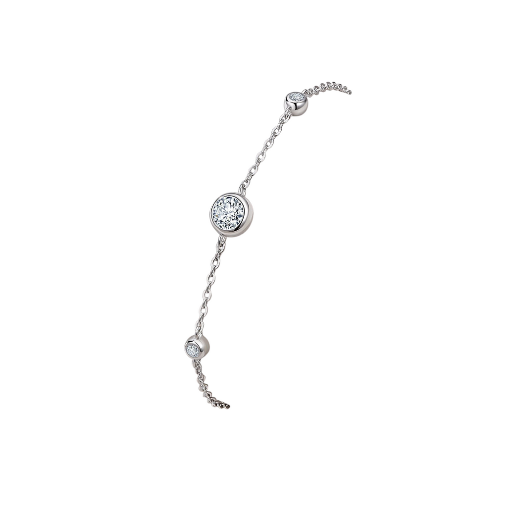 Hayesaura | Petite Dainty 18K Plated Minimalist Moissanite Strand | Clean Fit Everyday Essential
