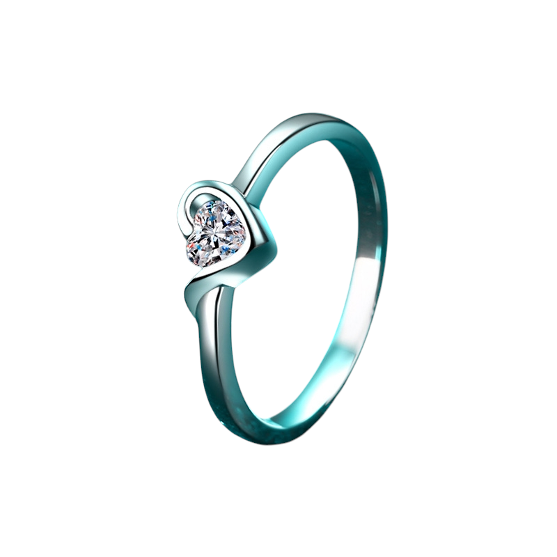 Hayesaura | Asymmetric Heart Shaped Moissanite Coquette Ring