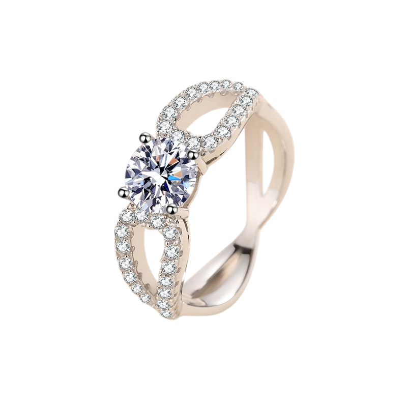 Hayesaura | Twisted Infinity Figure-Eight Moissanite Eternity Band
