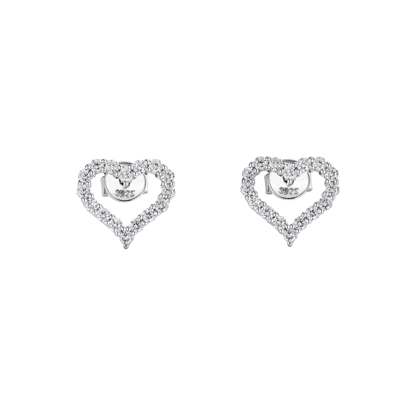 Hayesaura | Parisian Chic 18K Plated Heart Moissanite | Quiet Luxury Romantic Studs