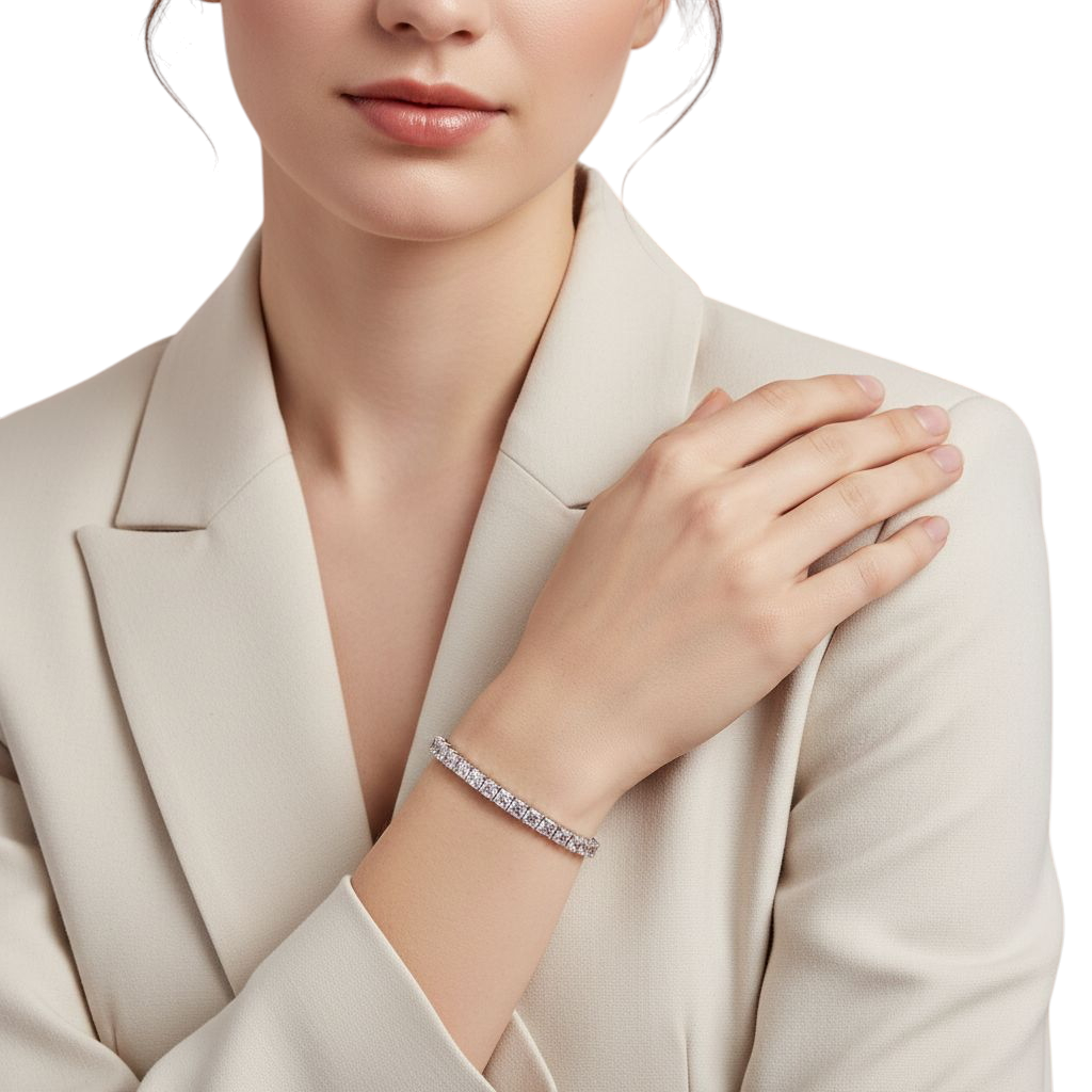 Hayesaura | Modern Romance 18K Plated Adjustable Tennis Bracelet | Premium Moissanite Daily Essential