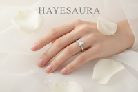 HAYESAURA Princess Cut Ring Banner
