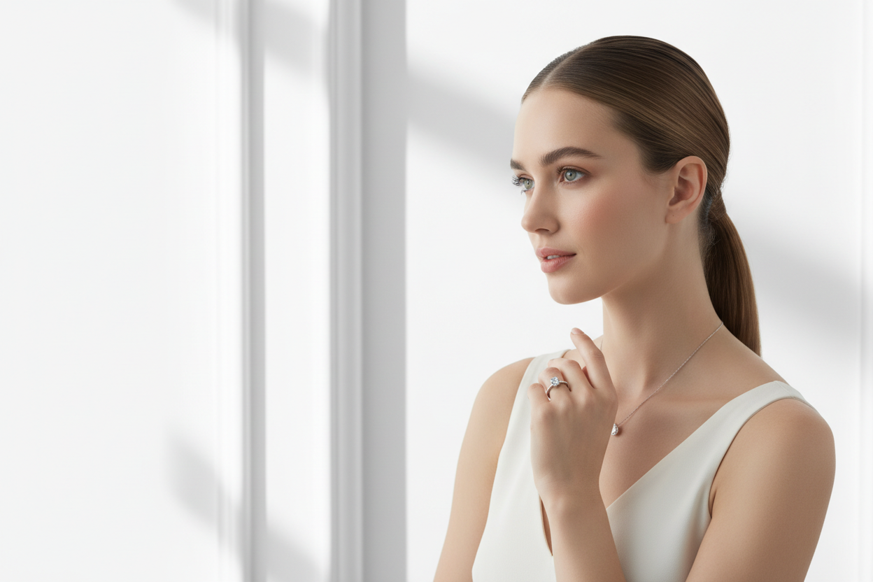 Minimalist Moissanite Jewelry Banner